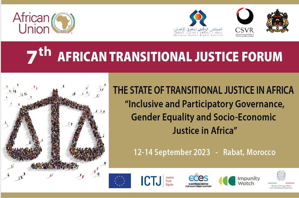 A poster for the AU Transitional Justice Forum