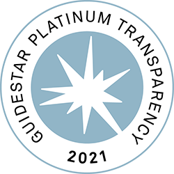 Platinum seal of transparency from GuideStar for 2021