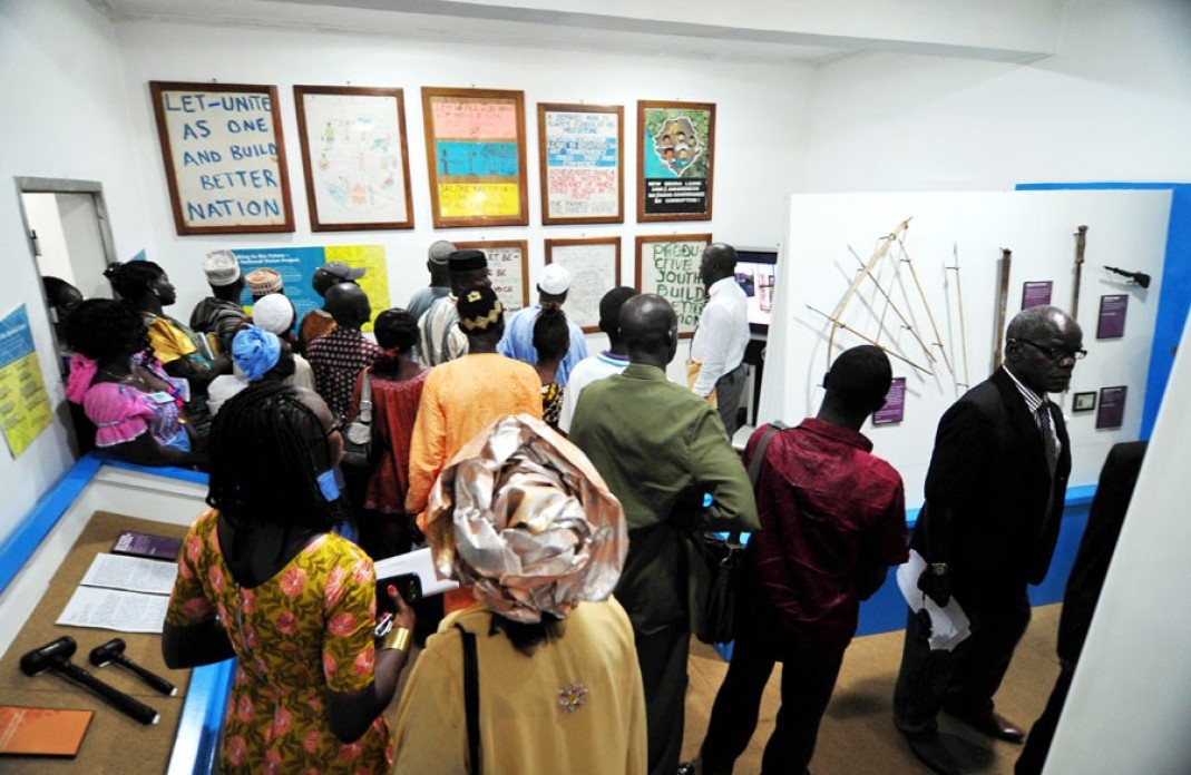 People in a museum.