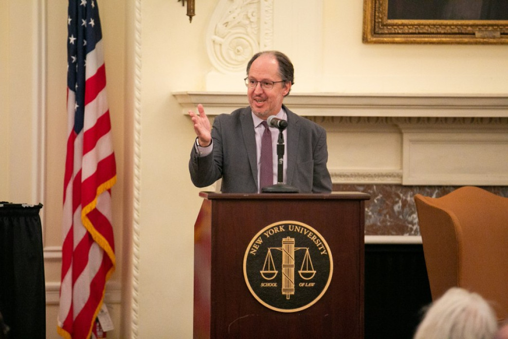 A man presenting.