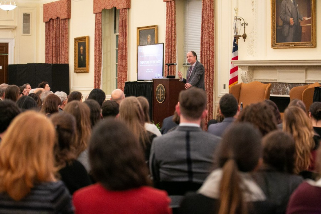 A man presenting.